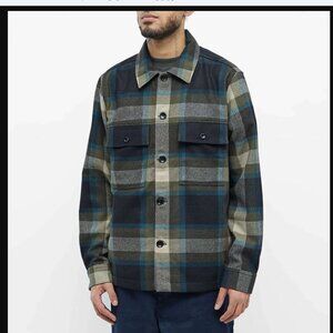NNO7 Wilas Camel Check Button Up Shacket
